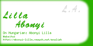 lilla abonyi business card